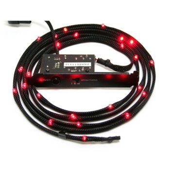 Led лента NZXT Sleeved LED Kit 1m Red, 1.0 m | JAR Computers NZXT Sleeved LED Kit 1m Red