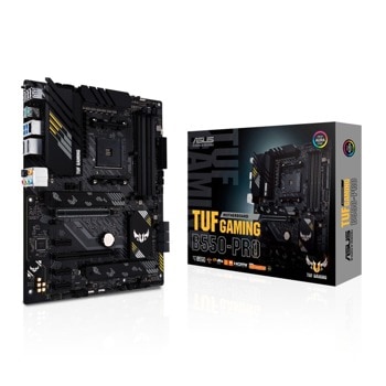 Дънна платка Asus TUF GAMING B550-PRO, B550, AM4, DDR4, PCI-E 4.0 (DP/HDMI)(CFX), 6x SATA 6Gb/s, 2x M.2, 1x USB 3.2 Gen 2 Type-C, ATX | JAR Computers Asus TUF-GAMING-B550-PRO