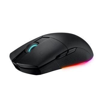 Мишка Asus ROG Pugio II, гейминг, безжична/жична (RF 2.4GHz & Bluetooth 5.0), оптична (16 000dpi), USB, черна, Aura Sync RGB подсветка | JAR Computers Asus ROG Pugio II 90MP01L0-BMUA00