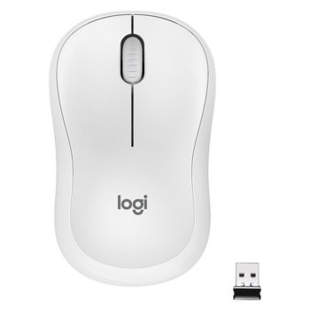 Мишка Logitech M220 Silent, оптична (1000dpi), безжична, USB, бяла image