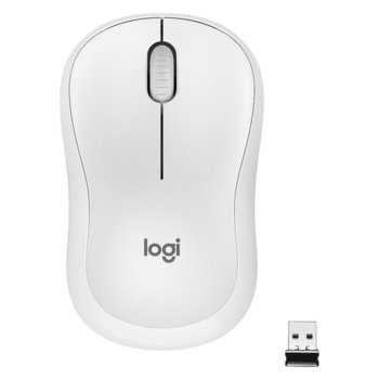 Мишка Logitech M220 Silent, оптична (1000dpi), безжична, USB, бяла | JAR Computers Logitech M220 Silent White 910-006128