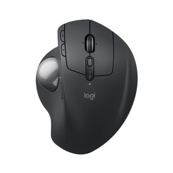 Мишка Logitech MX Ergo S, оптична (2048 dpi), безжична, Bluetooth, USB, черна, 8 бутона | JAR Computers Logitech MX Ergo S Graphite 910-007260