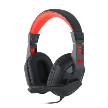 Слушалки Redragon ARES H120-BK, микрофон, 40 мм говорител, черни/червени | JAR Computers Redragon ARES H120-BK