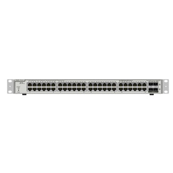 Суич Ruijie RG-NBS3200-48GT4XS-P, 1000 Mbps, 52 порта, 48 PoE+, 48x 10/100/1000BASE-T, 4x SFP+ | JAR Computers Комутатор Ruijie RG-NBS3200-48GT4XS-P
