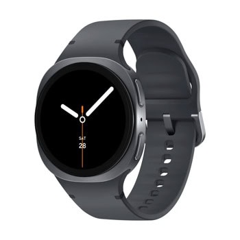 Смарт часовник Samsung Galaxy Watch8 40mm Graphite (SM-L320NDAAEUB), 1.3" (3.3cm) Super AMOLED дисплей, Bluetooth, Wi-Fi, акселерометър, барометър, следене на кръвно налягане, 5 ATM водоустойчивост, до 40 часа живот на батерията, черен | JAR Computers Samsung Galaxy Watch8 Graphite SM-L320NDAAEUB