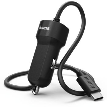Зарядно за кола HAMA 173618, от авт. запалка към USB-C, 5V/3 А, черно | JAR Computers Hama car charger 173618 Black