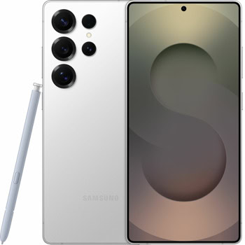 Смартфон Samsung Galaxy S25 Ultra (сребрист), поддържа 2 SIM карти, 6.9" (17.52 cm) Dynamic LTPO AMOLED 2X 120Hz дисплей, осемядрен Snapdragon 8 Elite 4.32 GHz, 12GB RAM, 1TB Flash памет, 200 + 10 + 50 + 50 & 12 Mpix камери, Android, One UI | JAR Computers Samsung Galaxy S25 Ultra 1TB Titanium White Silver