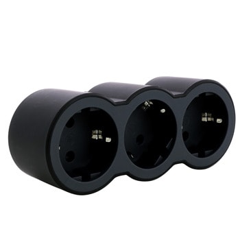 Разклонител Legrand 6 945 19, 3 гнезда, контакт/без кабел, IP20, IK04 устойчивост на удар, черен | JAR Computers Разклонител Legrand 694519