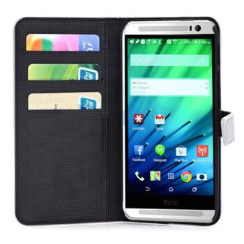 Wallet Flip Case for HTC ONE 2 M8 white