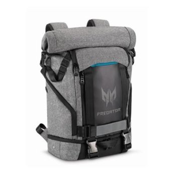 Раница за лаптоп Acer Predator Rolltop Backpack, 15.6" (39.62 cm), водоустойчива, сива | JAR Computers Acer Predator Rolltop Backpack Gray NP.BAG1A.290