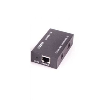 Екстендър HDMI over LAN, от HDMI(ж) към HDMI(ж) през LAN кабел Cat 5E/6(RJ45), до 30м | JAR Computers HDMI Extender over LAN