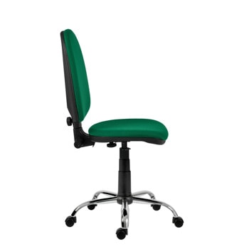 Работен стол Antares GOLF PLUS CR, до 120кг, дамаска, хромирана база, газов механизъм, коригиране на височината, черно-зелен | JAR Computers Работен стол Antares GOLF PLUS CR Black/Green