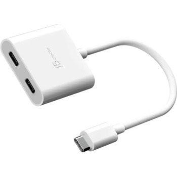 Адаптер j5create JCA164, от USB-C(м) към 2x USB-C(ж), 100W, бял | JAR Computers j5create J5-JCA164