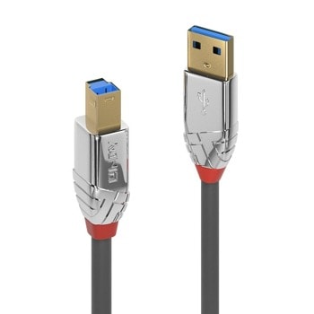 Кабел Lindy LNY-36661, от USB A(м) към USB B(м), 1m, сив | JAR Computers Lindy LNY-36661