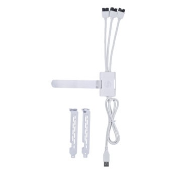 USB Хъб LIAN LI PW-U2TPAW, от USB A(м) към 9-pin USB, бял | JAR Computers usb хъб lian li pw-u2tpaw white