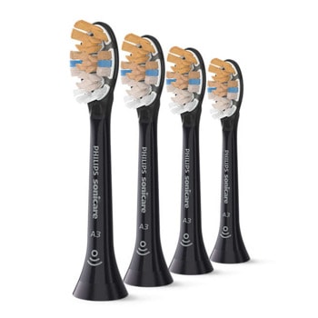 Резервни глави Philips HX9094/11, съвместими с Philips DiamondClean/FlexCare/Series 1100/Series 2100/Series 3100, 4 бр., черни | JAR Computers Резервни глави Philips HX9094/11