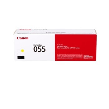 Тонер касета за Canon LBP66x series, MF74x series, Yellow - CRG-055 Y - PN: 3013C002AA, заб.: 2100 брой копия | JAR Computers Canon CRG-055 Y