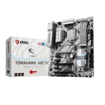Дънна платка MSI Z270 TOMAHAWK ARCTIC, Z270, LGA1151, DDR4, PCI-E(HDMI&DVI)(CF), 6x SATA 6Gb/s, 1x USB 3.1 Type C Gen2, 4x USB 3.1 Gen2, 2x M.2 слота, ATX | JAR Computers MSI Z270 TOMAHAWK ARCTIC