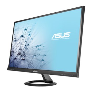 Монитор 27" (68.58 cm) ASUS VX279Q, AH-IPS панел, FULL HD LED, 5ms, 80 000 000:1, 250cd/m2, HDMI (MHL) & DisplayPort, колонки, черен, 3г. | JAR Computers 27 ASUS VX279Q AH-IPS панел