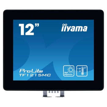 Монитор IIYAMA TF1215MC-B1, 12" (30.48 cm) IPS панел, XGA, 25ms, 450cd/m2, DP, HDMI, VGA | JAR Computers IIYAMA TF1215MC-B1