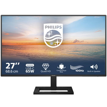 Монитор Philips 27E1N1600AE/00, 27" (68.58cm) IPS панел, 100Hz, QHD, 4ms, Mega Infinity DCR, HDR10, 350cd/m2, HDMI, USB Type-C, USB 3.2 Gen 1 | JAR Computers Philips 27E1N1600AE/00