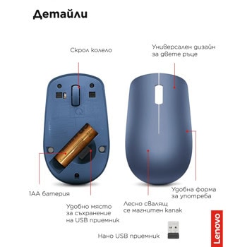 Lenovo 540 USB-C Wireless Compact Abyss Blue