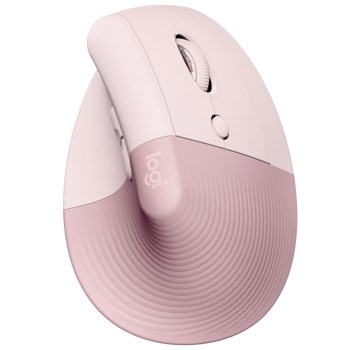 Мишка Logitech Lift Vertical Ergonomic Mouse, оптична (4000 dpi), безжична, Bluetooth, розова | JAR Computers Logitech Lift Vertical Ergonomic Mouse 910-006478
