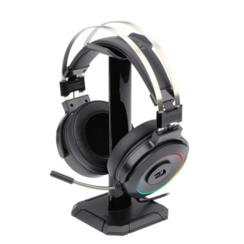 Слушалки Redragon Lamia2 H320RGB-1, микрофон, 2м. кабел, 20Hz - 20kHz честотен диапазон, RGB подсветка, 7.1 виртуализация, USB, черни | JAR Computers Redragon Lamia2 H320RGB-1