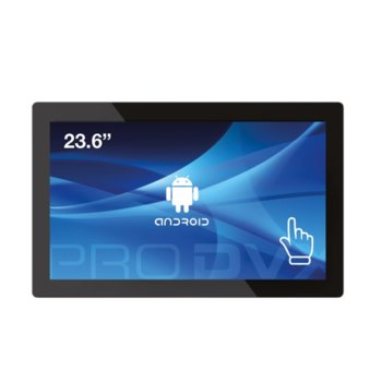 All in One компютър ProDVX APPC-24DSK, четириядрен Cortex A17 1.6 GHz, 23.6" (59.94 cm) Full HD LED Capacitive Multi Touch Display & MALI T764, 2GB DDR3, 8GB Flash ROM, USB 2.0, Android 6.0 | JAR Computers ProDVX APPC-24DSK