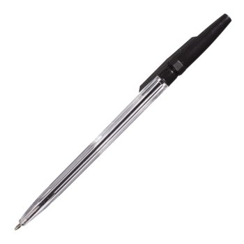 Химикалка Beifa прозрачен корпус черна