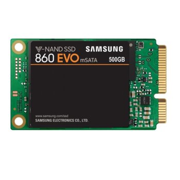 Памет SSD 500GB Samsung 860 EVO, SATA 6Gb/s, mSATA, скорост на четене 550Mb/s, скорост на запис 520Мb/s | JAR Computers SSD 500GB Samsung 860 EVO mSATA MZ-M6E500BW