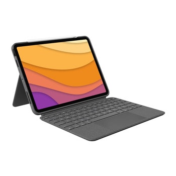 Клавиатура за таблет Logitech Combo Touch (920-010272), съвместима с Apple iPad Air (4th & 5th gen) с тъчпад, безжична, подсветка, сива image