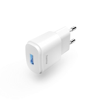 Зарядно устройство HAMA 201645, от контакт към 1x USB-А(ж), 6W, 5V/1.2A, бяло | JAR Computers зарядно устройство hama 201645