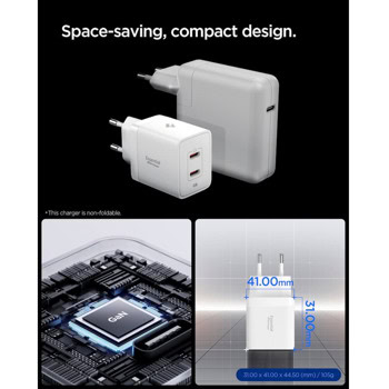 spigen arcstation essential dual 47w бяло