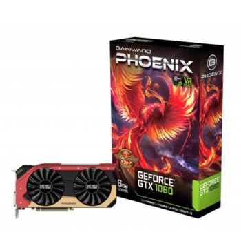 Видео карта nVidia GeForce GTX 1060, 6GB, Gainward Phoenix GS, PCI-E 3.0, GDDR5, 192-bit, DisplayPort, HDMI, DVI | JAR Computers Gainward GTX 1060 6GB Phoenix GS 426018336-3736