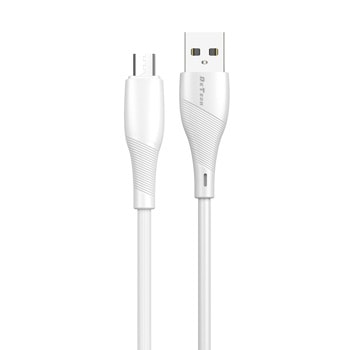 Кабел DeTech, USB A(м) към Micro USB, 3m, бял | JAR Computers кабел detech de 44m3 microusb 3m 40270