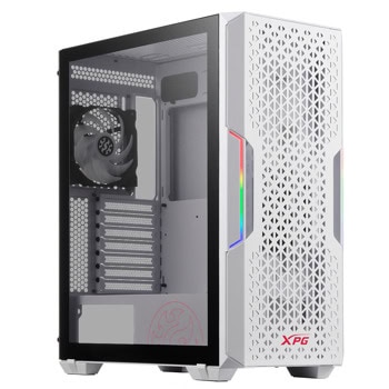 Кутия A-Data XPG Starker Air, ATX/microATX/Mini-ITX, 2x USB 3.0, 2x 120mm вентилатора, с прозорец, бяла, без захранване | JAR Computers A-Data XPG Starker Air White STARKERAIR-WHCWW