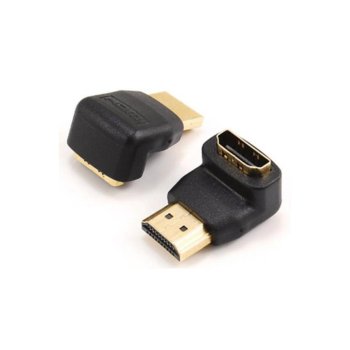 Преходник SBOX HDMIMF90, HDMI(м) към HDMI(ж), позлатени конектори, 90°, ъглов | JAR Computers SBOX HDMIMF90 HDMI(м) към HDMI(ж)