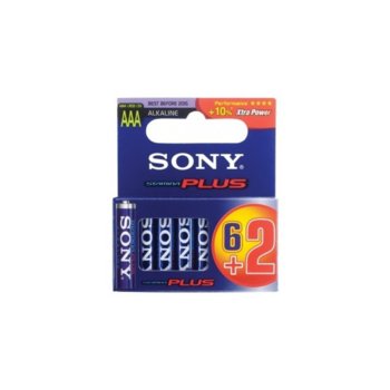 Sony AM4M6X2D Alkaline R03 Stamina Plus 6+2 AAA