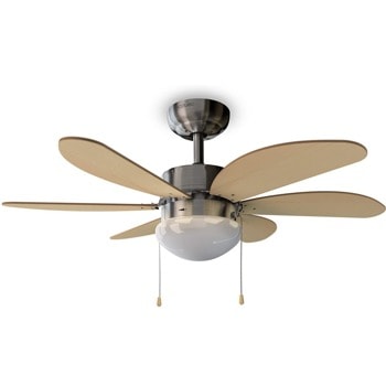 Вентилатор за таван с лампа Cecotec Energy Silence Aero 350, 3 степени, 50W, клас А, технология EnergySilence, AeroBlades, AirFlow Advance, сив/кафяв image