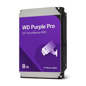 Твърд диск 8TB, Western Digital Purple Pro Surveillance (WD8002PURP), SATA 6Gb/s, 7200rpm, 256MB, 3.5" (8.89 cm) | JAR Computers Western Digital WD8002PURP