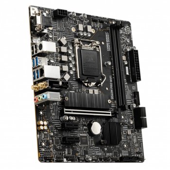 Дънна платка MSI B560M PRO WIFI, B560, LGA1200, DDR4, PCI-E 4.0(HDMI/DP/VGA), 6x SATA 6Gb/s, 1x M.2 connector, 4x USB 3.2 Gen 2 Type-A, 2x USB 2.0, Wi-Fi ax, Bluetooth 5.1, mATX | JAR Computers MSI B560M PRO WIFI