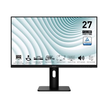Монитор MSI PRO MP273AP, 27"(68.58cm)IPS панел, 100Hz, Full HD,4ms, 300cd/m2, DisplayPort, HDMI | JAR Computers Монитор MSI PRO MP273AP