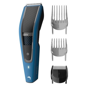 Машинка за подстригване Philips HC5612/15, миеща се, работа на батерия или включен към ел.жрежа, 28 настройки на дължината, 1 гребен за брада, 2 гребена за коса, синя | JAR Computers Машинка за подстригване PHILIPS HC5612/15