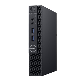 Настолен компютър Dell Optiplex 3060 (MFF N019O3060MFF_UBU-14), шестядрен Coffee Lake Intel Core i5-8500T 2.1/3.5 GHz, 8GB DDR4, 256GB SSD, 4x USB 3.1, клавиатура и мишка, Linux, Wi-Fi, Bluetooth | JAR Computers Dell Optiplex 3060 MFF N019O3060MFF_UBU-14
