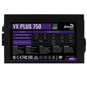 AeroCool VX PLUS 750W RGB ACPN-VS75AEY.1R