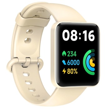 Смарт часовник Xiaomi Redmi Watch 2 Lite GL, 1.55" (3.93 cm) дисплей, GPS, до 10 дни време на работа, компас, слонова кост image