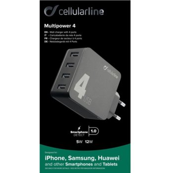 Cellularline IT6291 220V Multipower 4USB 42W