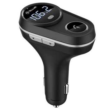 FM трансмитер Tellur FMT-B5 TLL622041, от 87.5 MHz до 108.0 MHz, Bluetooth 4.2, 2x USB, MicroSD слот, LED дисплей, микрофон, черен | JAR Computers Tellur Bluetooth FM Transmitter FMT-B5 Black