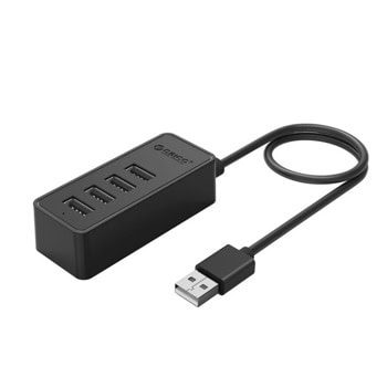 USB хъб Orico W5P-U2-030-BK-EP, 4 порта, от USB Type-A към 4x USB 3.0 Type-A, черен | JAR Computers хъб orico w5p-u2-030-bk-ep